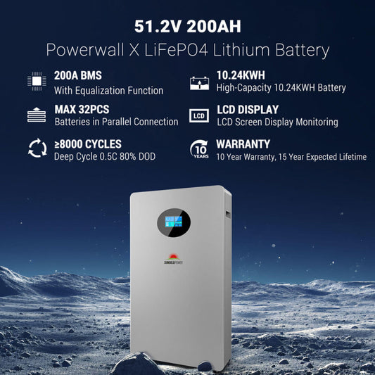SunGold Power X LITHIUM BATTERY 51.2V 200AH - SG48200T