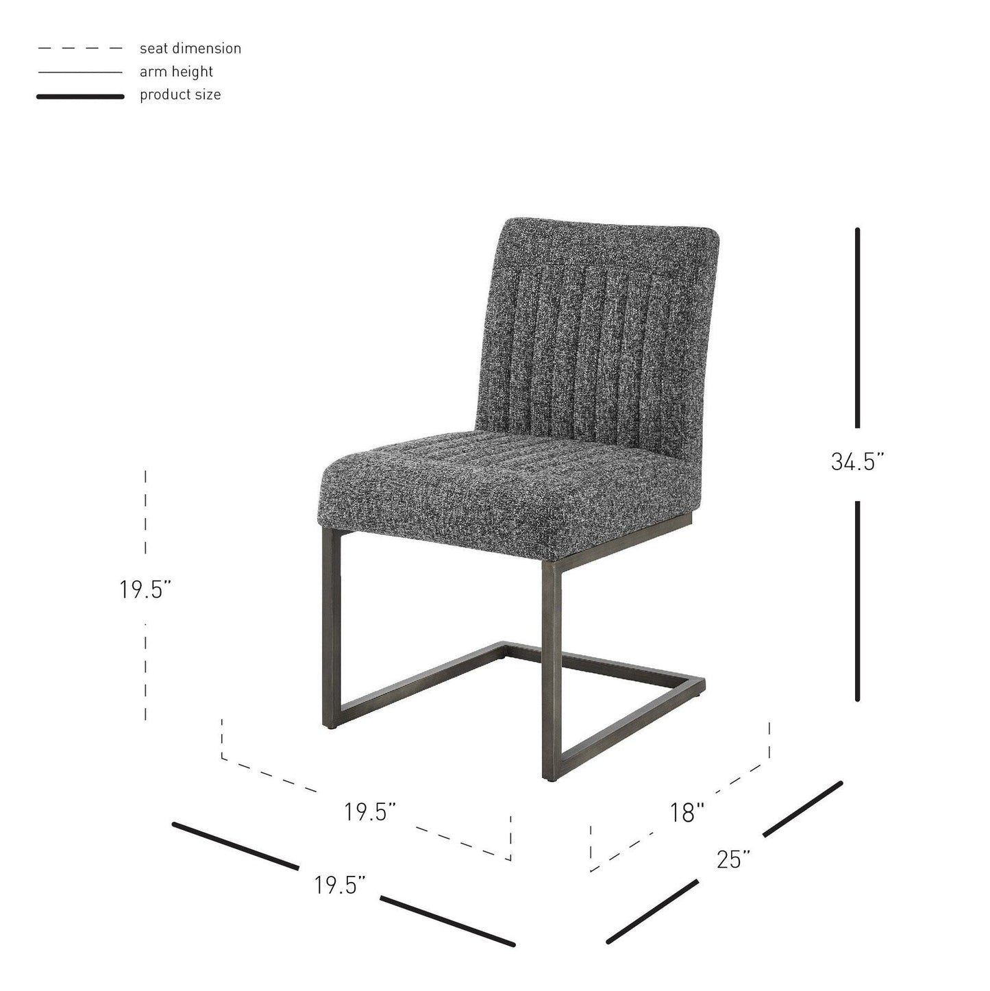 New Pacific Direct Ronan Fabric Dining Side Chair, (Set of 2) - 1060027-219