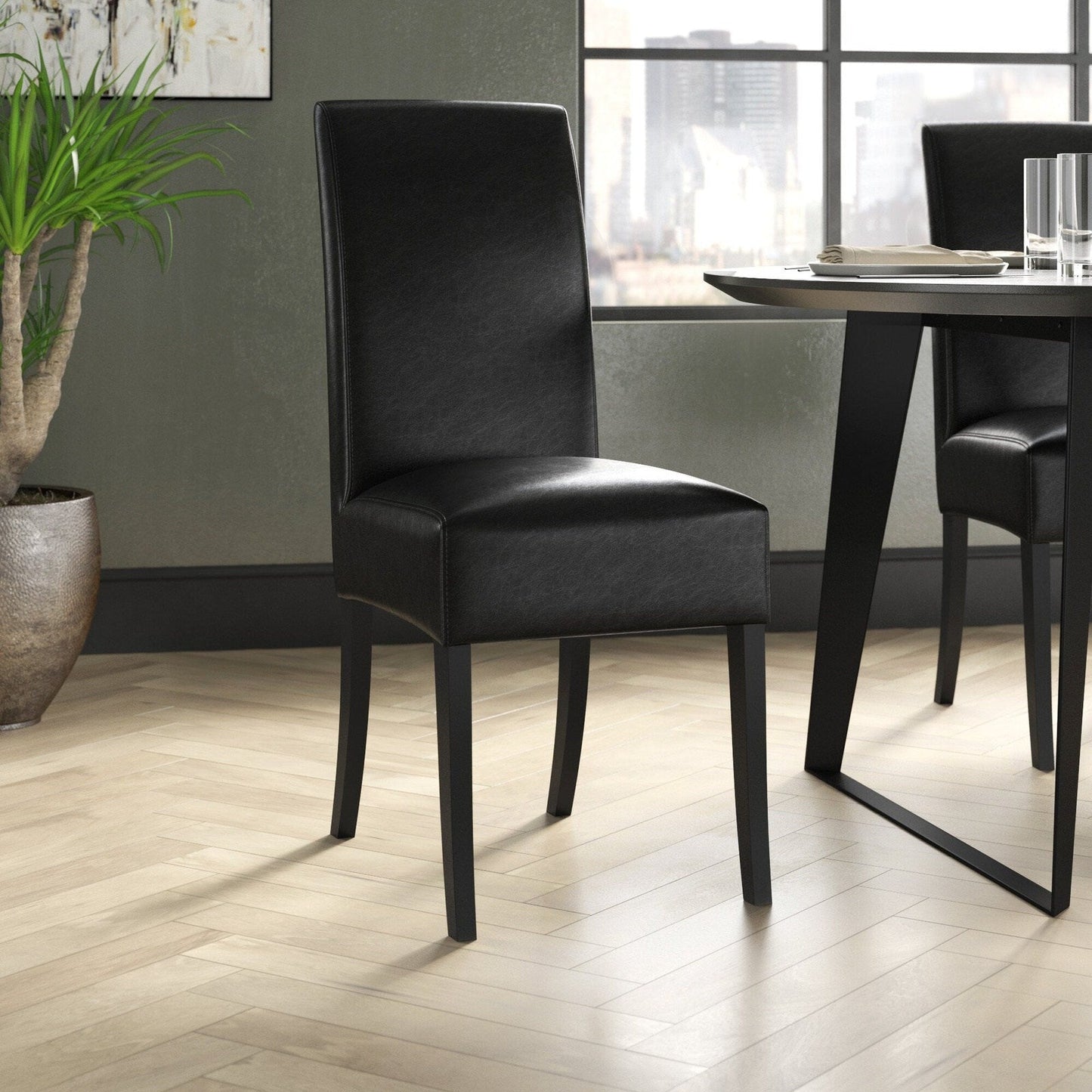 New Pacific Direct Valencia Bicast Leather Chair, (Set of 2) - 108239-23