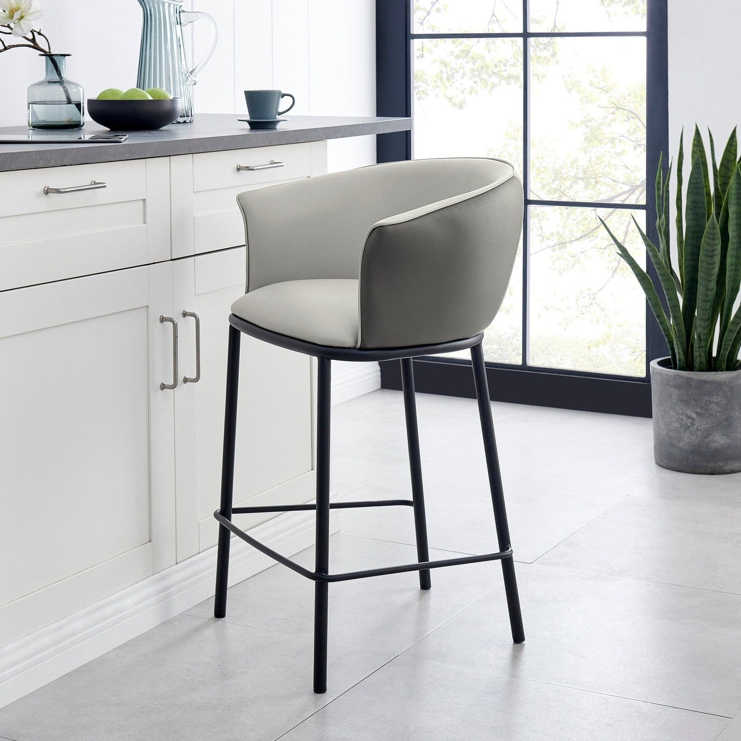 New Pacific Direct Seymor PU Counter Stool w/ Arms - 1240010-5059