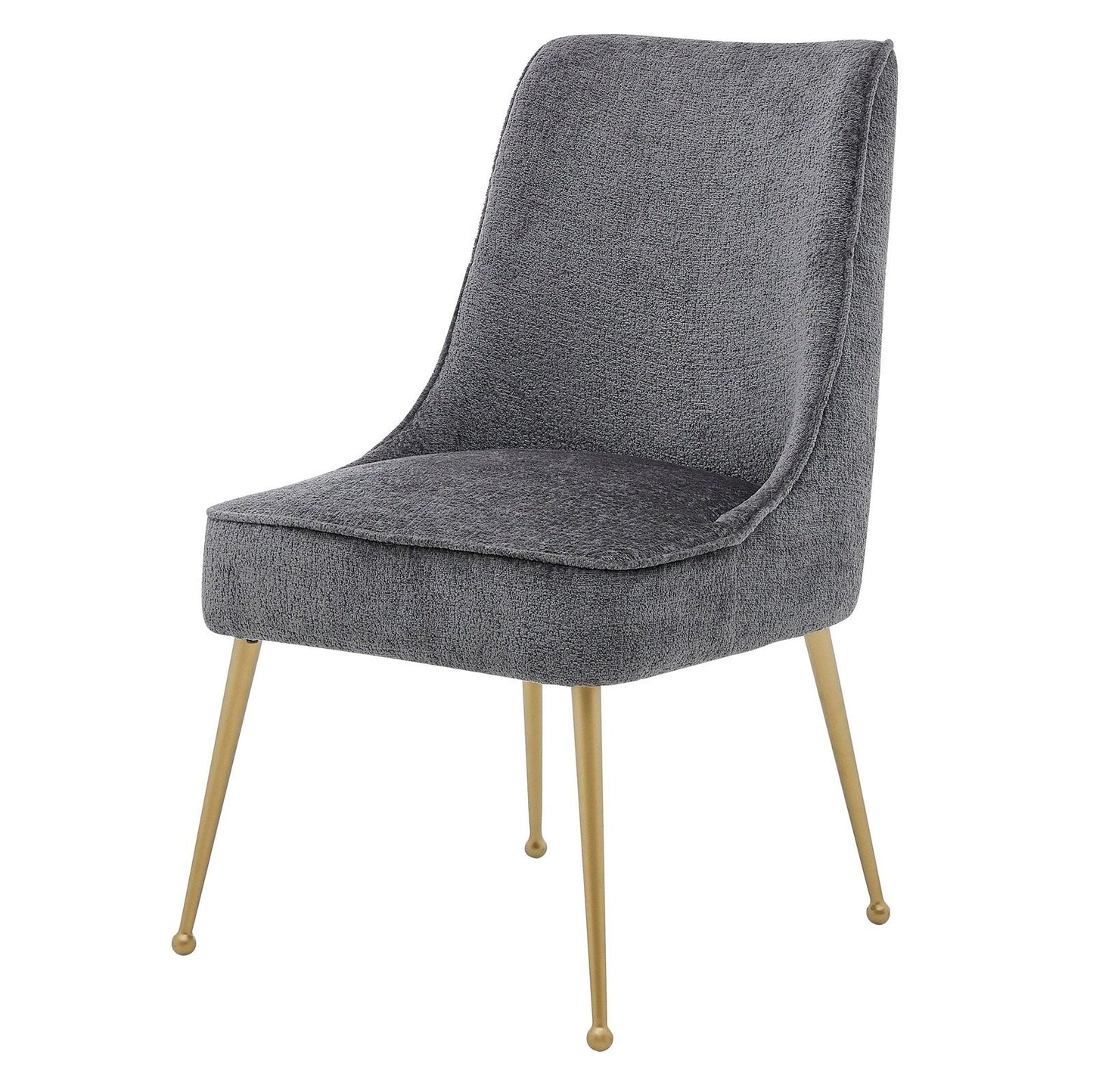 New Pacific Direct Cedric KD Fabric Dining Side Chair Gold Legs, (Set of 2) - 1250024-568