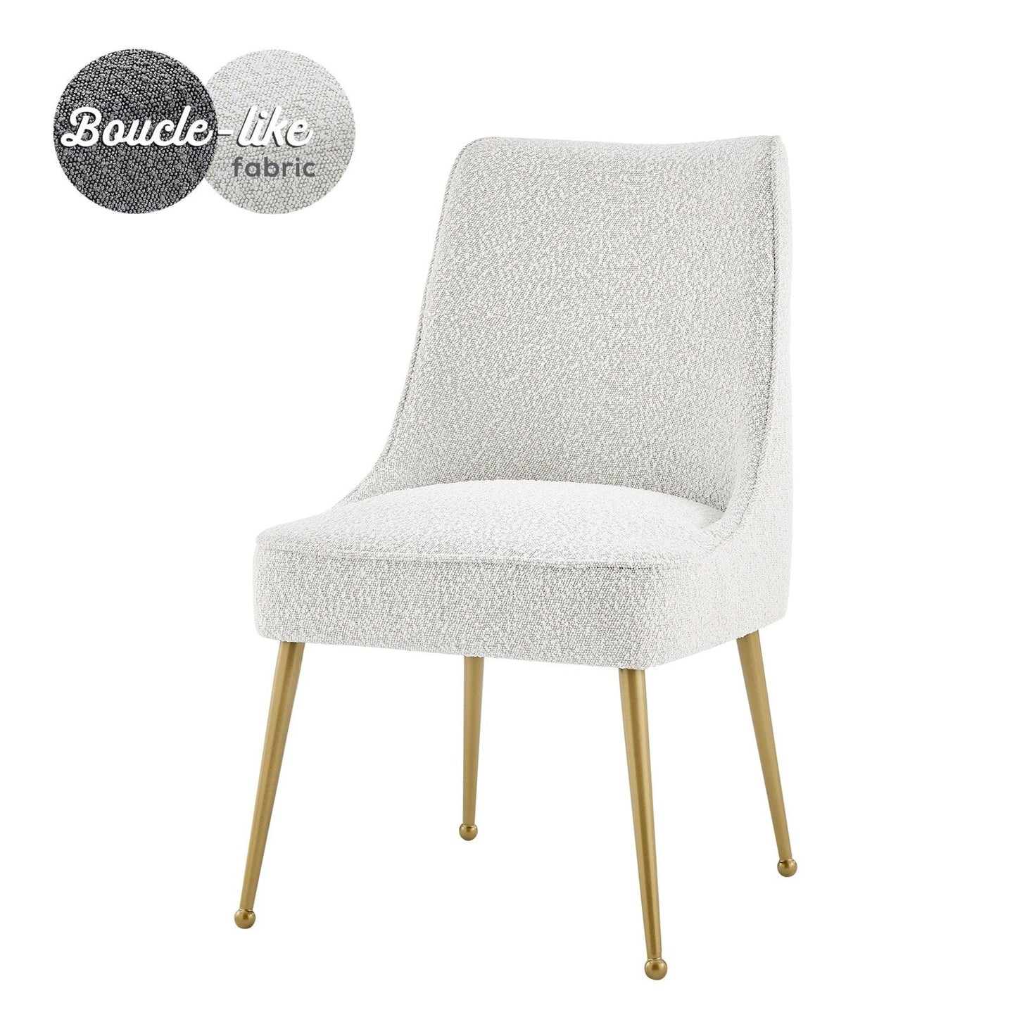 New Pacific Direct Cedric Fabric Dining Side Chair Gold Legs, (Set of 2) - 1250026-563