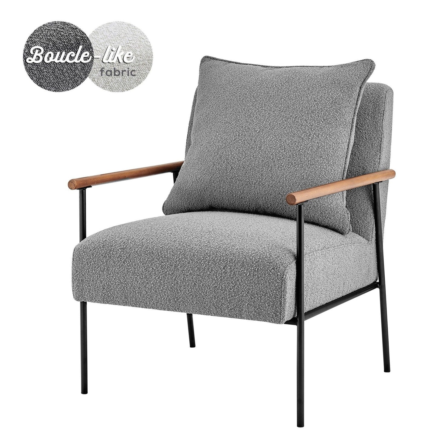 New Pacific Direct Quinton Fabric Accent Arm Chair - 1250027-564