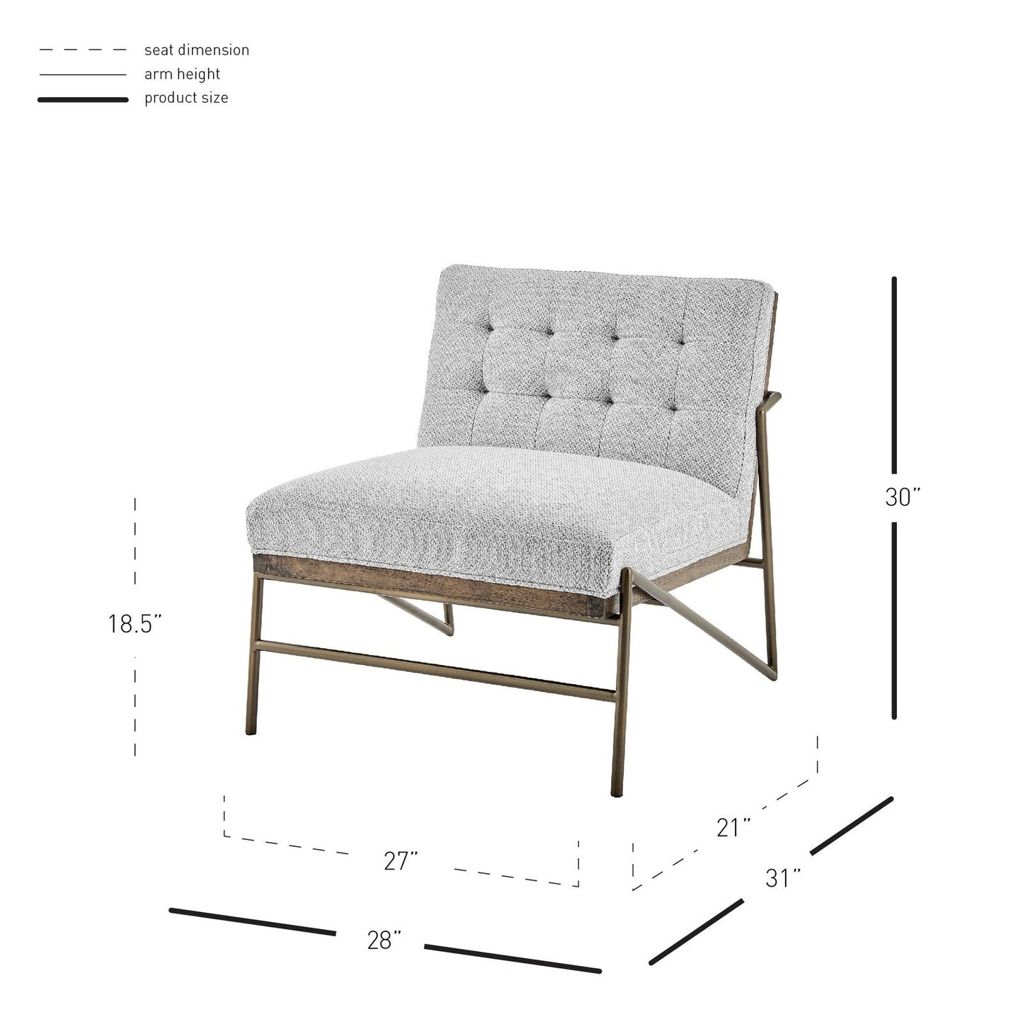New Pacific Direct Marlow Fabric Accent Chair - 1250033-410