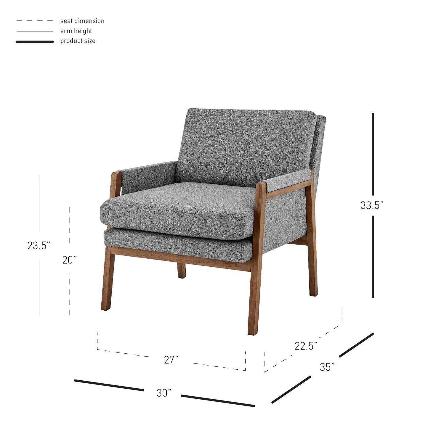 New Pacific Direct Colton Fabric Accent Arm Chair - 1250036-572