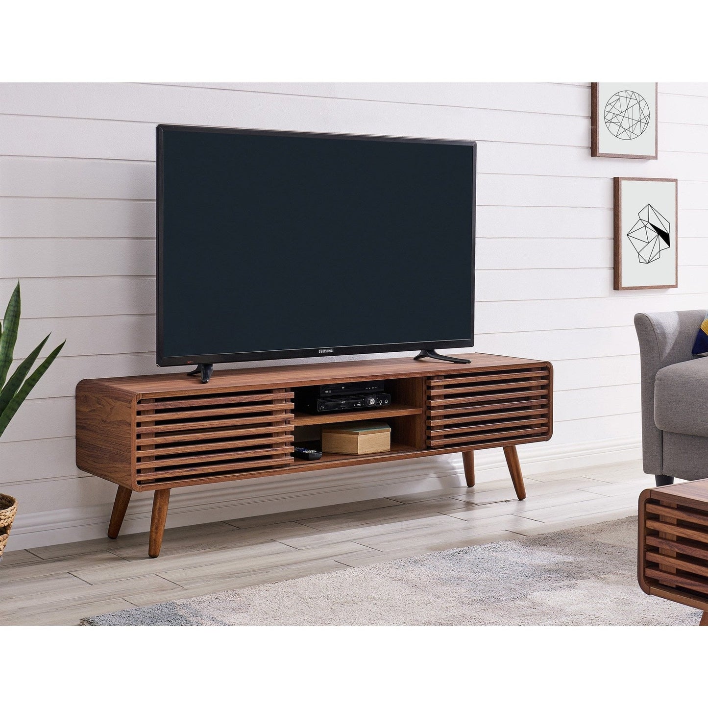 New Pacific Direct Wilson 58" Slat Low TV Stand - 1340004