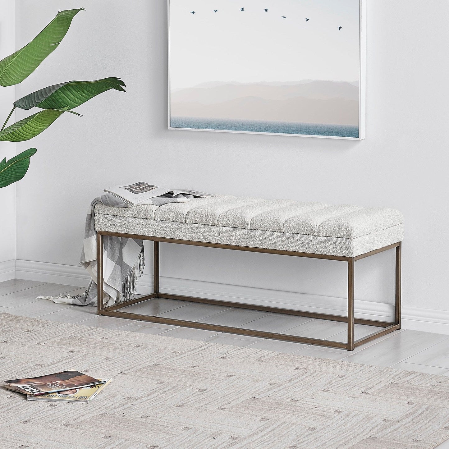 New Pacific Direct Darius KD Fabric Bench - 1600082-569