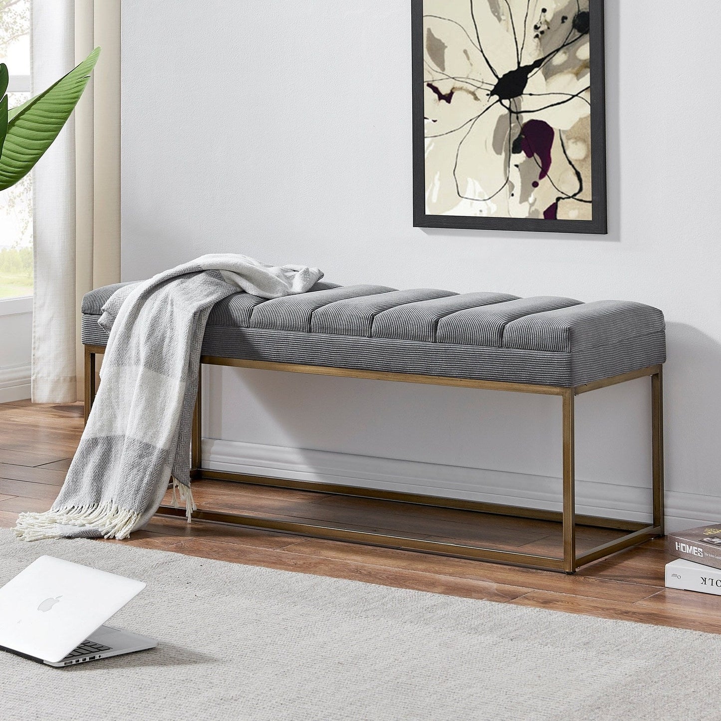 New Pacific Direct Darius KD Fabric Bench - 1600082-570