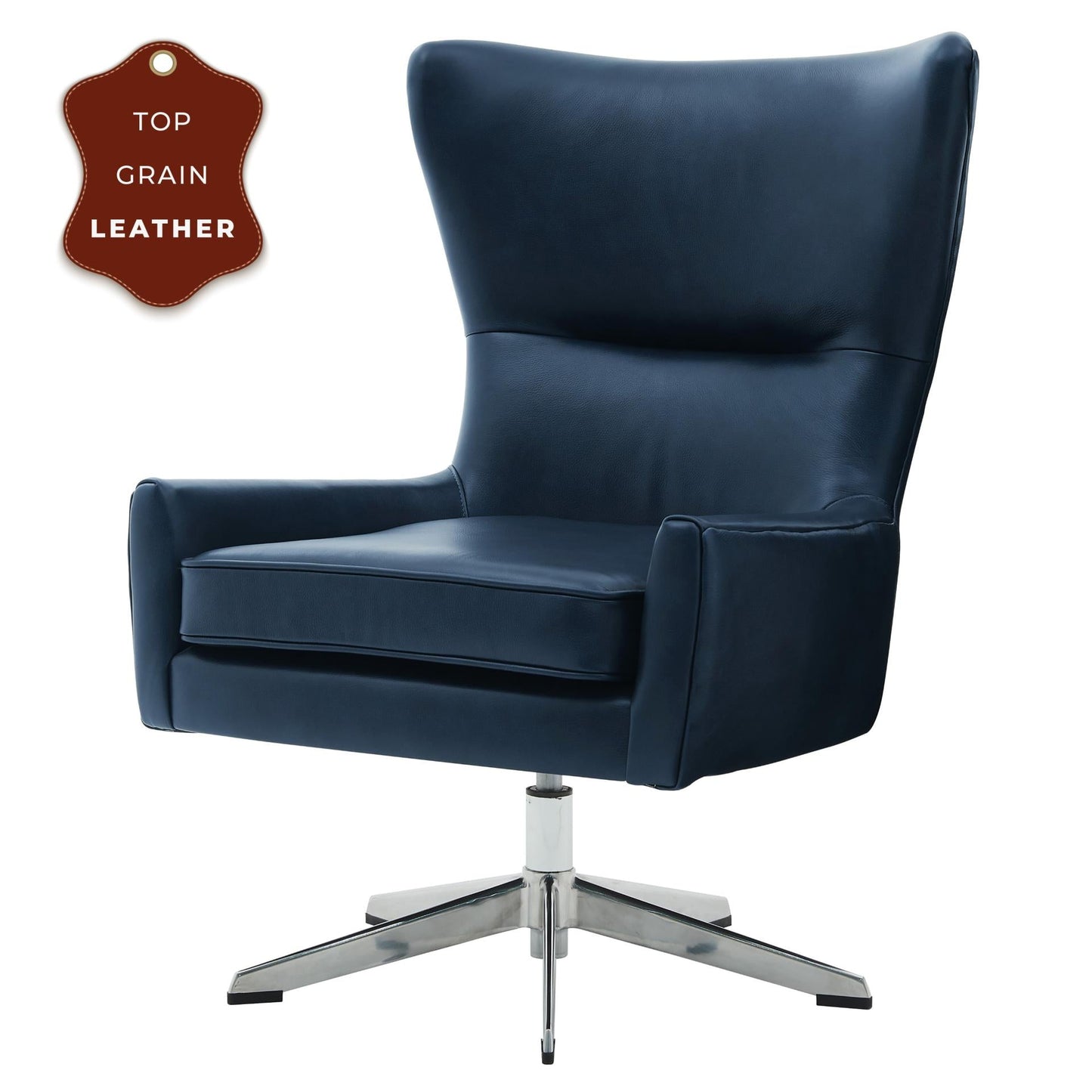 New Pacific Direct Arya Top Grain Leather Swivel Chair - 1900154-429