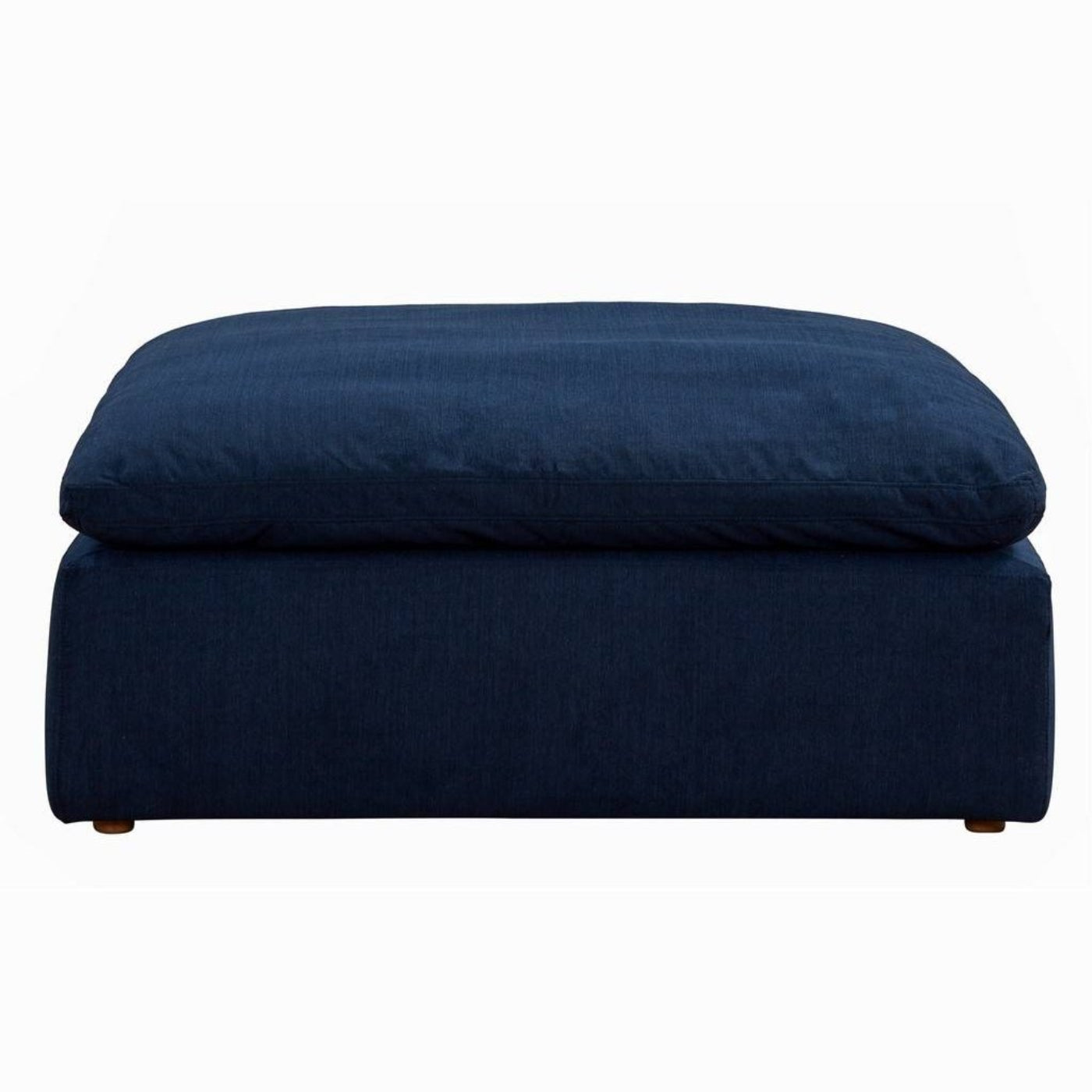 Sunset Trading Cloud Puff Slipcovered 44" Square Sectional Modular Ottoman | Stain Resistant Performance Fabric | Navy Blue - SU-145830-391049