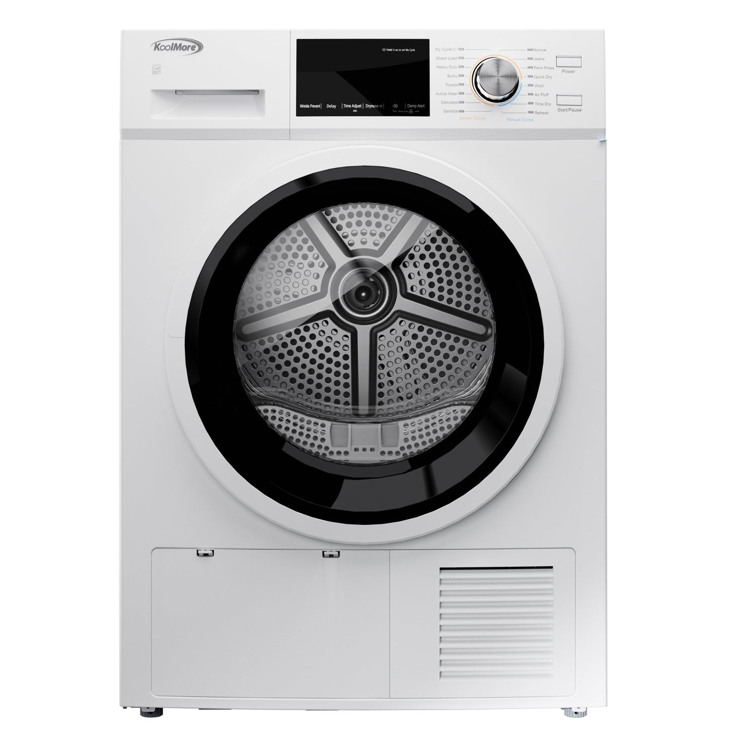 KOOLMORE 4.4 cu. ft. Large Capacity Stackable Ventless Front Load Dryer in White, 240V, - FLD5CWHP