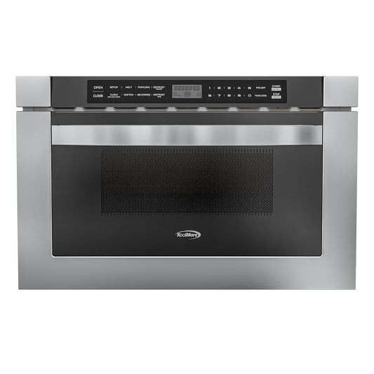 KOOLMORE 24 in. Stainless-Steel Microwave Drawer, Wall-Mounted with Flat Bottom,1.2 Cu. Ft. - KMMD1SS