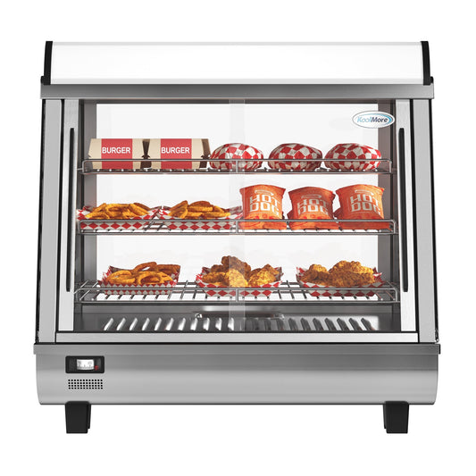 KOOLMORE 26 in. Glass Countertop Display Warmer, 3.4 cu. ft. in Stainless Steel - HDC3CSS