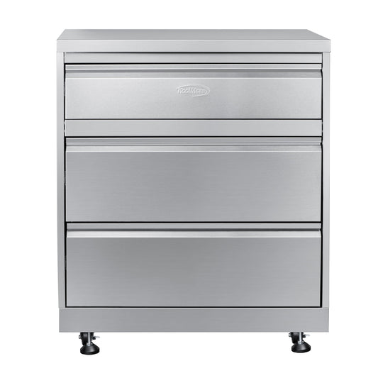 KOOLMORE 32 in. Stainless-Steel Outdoor Kitchen Cabinet with Three Drawers - KMOKSCAB3