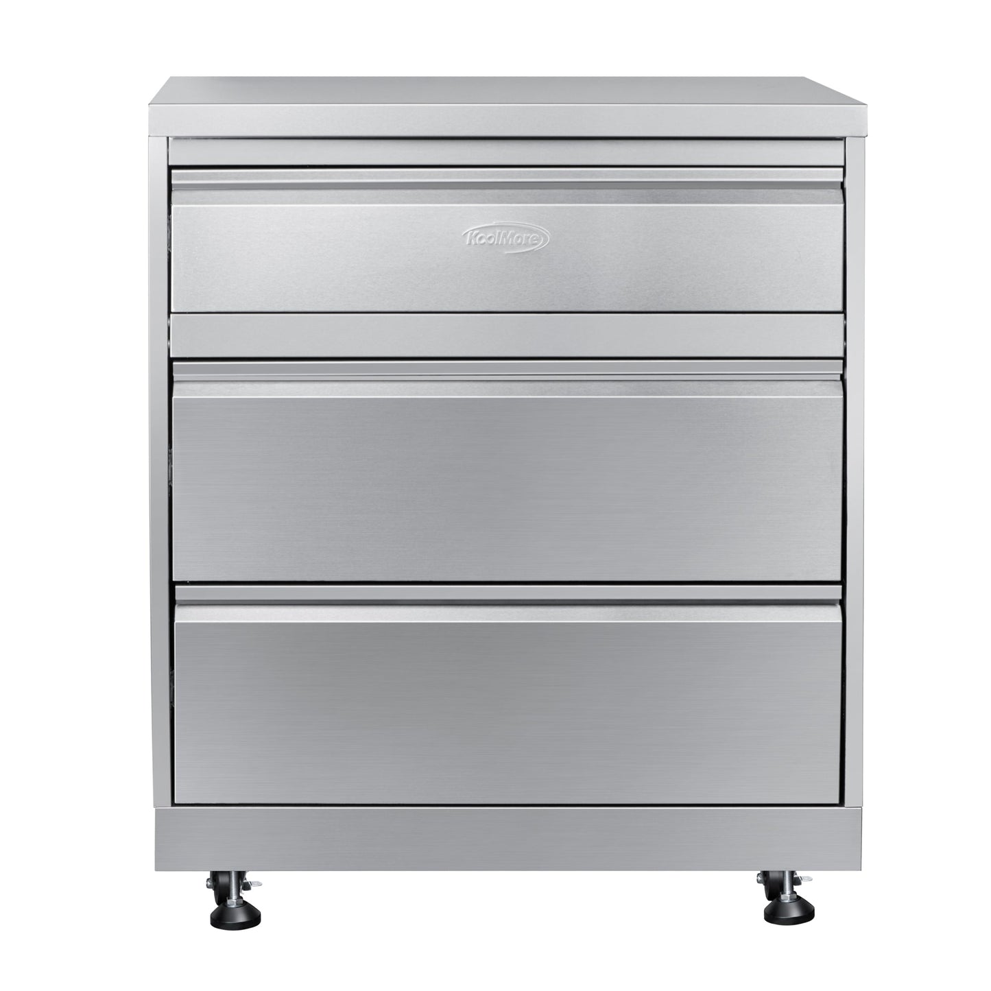KOOLMORE 32 in. Stainless-Steel Outdoor Kitchen Cabinet with Three Drawers - KMOKSCAB3