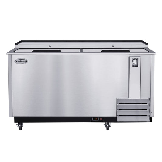 KOOLMORE 65 in. Commercial Bottle Cooler in Stainless-Steel with Built-In Opener, ETL Listed, 19 cu. ft. - KMBOC65SS