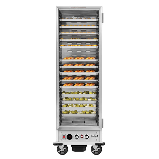 KOOLMORE 33 in. Commercial Non-Insulated Glass Door Heated Holding/Proofing Cabinet with 35-Pan Capacity in Silver - KMCHP36SNGL