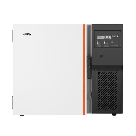 KOOLMORE 37 in. -86 C Undercounter Ultra Low Temp Stackable Medical Freezer with Multi Level Emergency Alarms, LED Display and 9,000 2ml Vial / 4 cu. ft. Storage Capacity in White - KM-PHF-4CUL