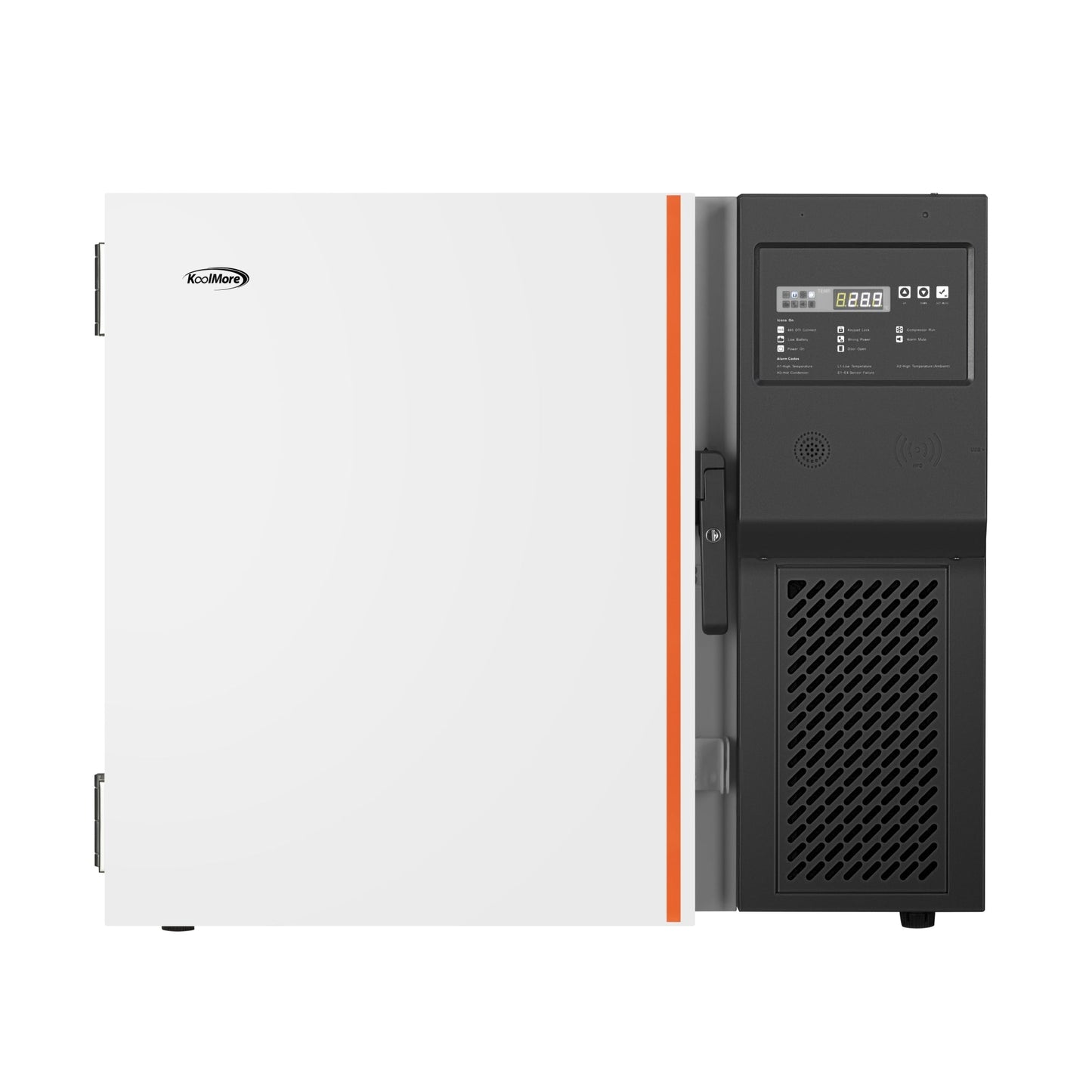 KOOLMORE 37 in. -86 C Undercounter Ultra Low Temp Stackable Medical Freezer with Multi Level Emergency Alarms, LED Display and 9,000 2ml Vial / 4 cu. ft. Storage Capacity in White - KM-PHF-4CUL