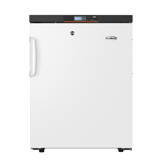 KOOLMORE 24 in. -25 C Undercounter Medical Freezer For Pharmacy / Laboratory With Dynamic Freeze, LED Display, Multi-Level Emergency Alarms, and Precise Temperature Control, 3.7 Cu. Ft. in White - KM-PHF-4C