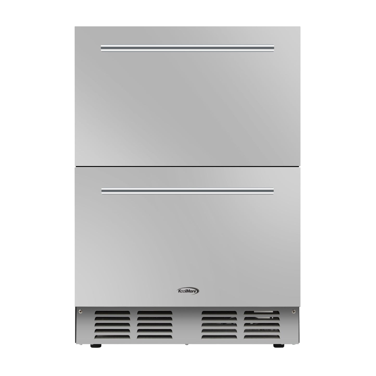 KOOLMORE 24 in. Built-in Two-Drawer Refrigerator in Stainless-Steel - KMOKSRD2