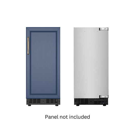 KOOLMORE 15 in. Built-In Panel Ready Undercounter Beverage Refrigerator, Compact with Digital Temperature Control, Glass Shelves, Security Lock - KMBIR15PR