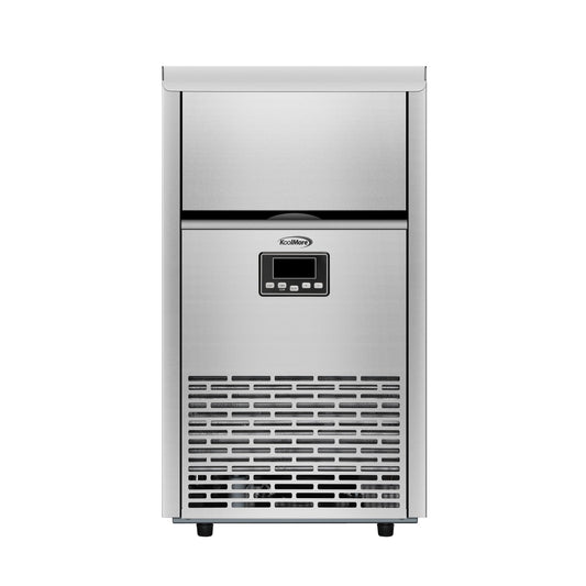 KOOLMORE 18 in. 100 lbs./24 hrs. Commercial & Residential Crescent Ice Maker with 30 lbs. of Storage Capacity in Stainless-Steel - KMCIM100CRSS