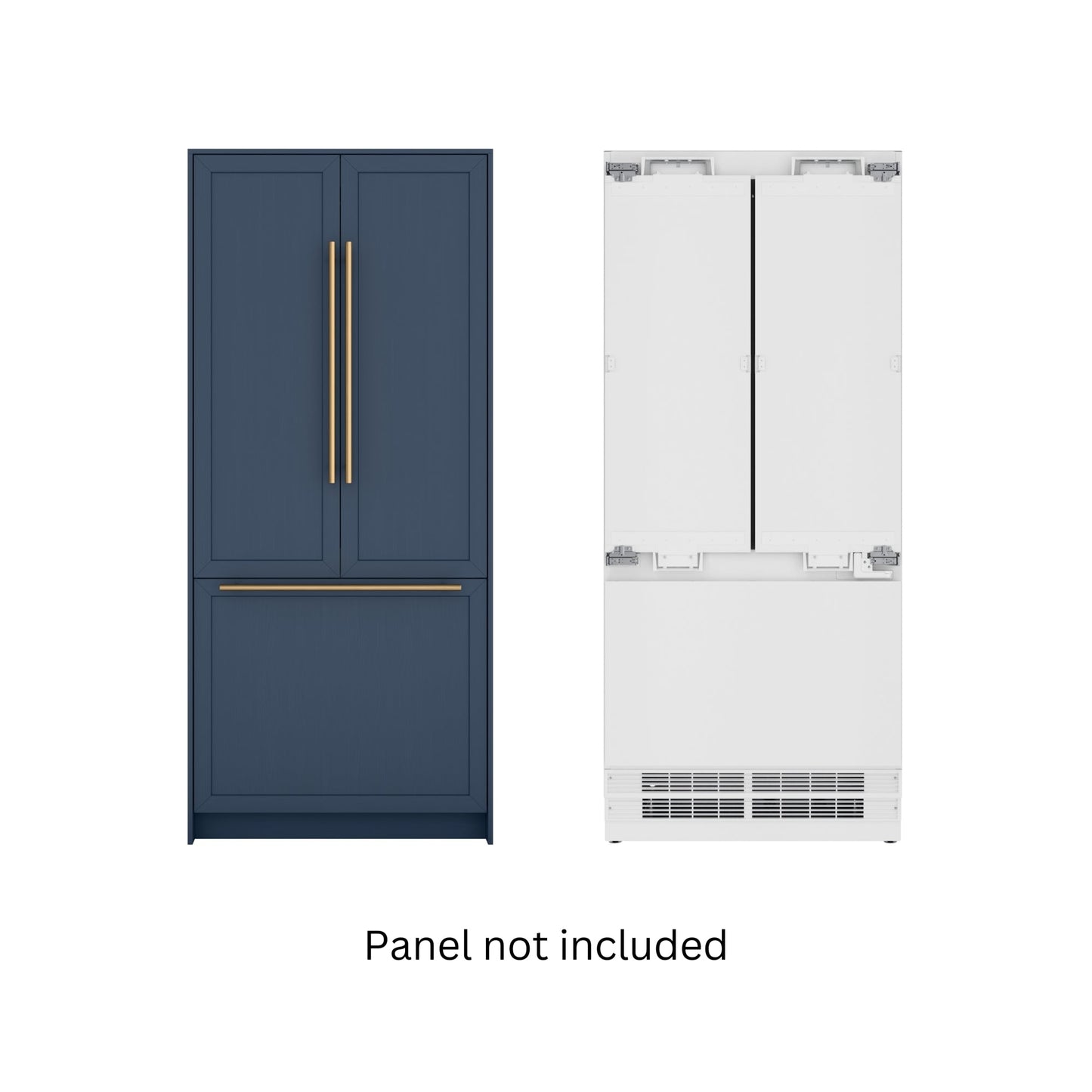 KOOLMORE KoolMore Reserve 36 In. Panel Ready French Door Refrigerator with Ice Maker and Water Dispenser, Frost Free, 19.6 Cu. Ft. - KM-RER36-FDPR