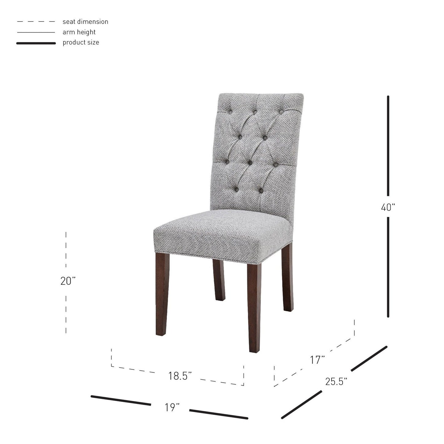 New Pacific Direct Gwendoline Tufted Side Chair, (Set of 2) - 3900074-410