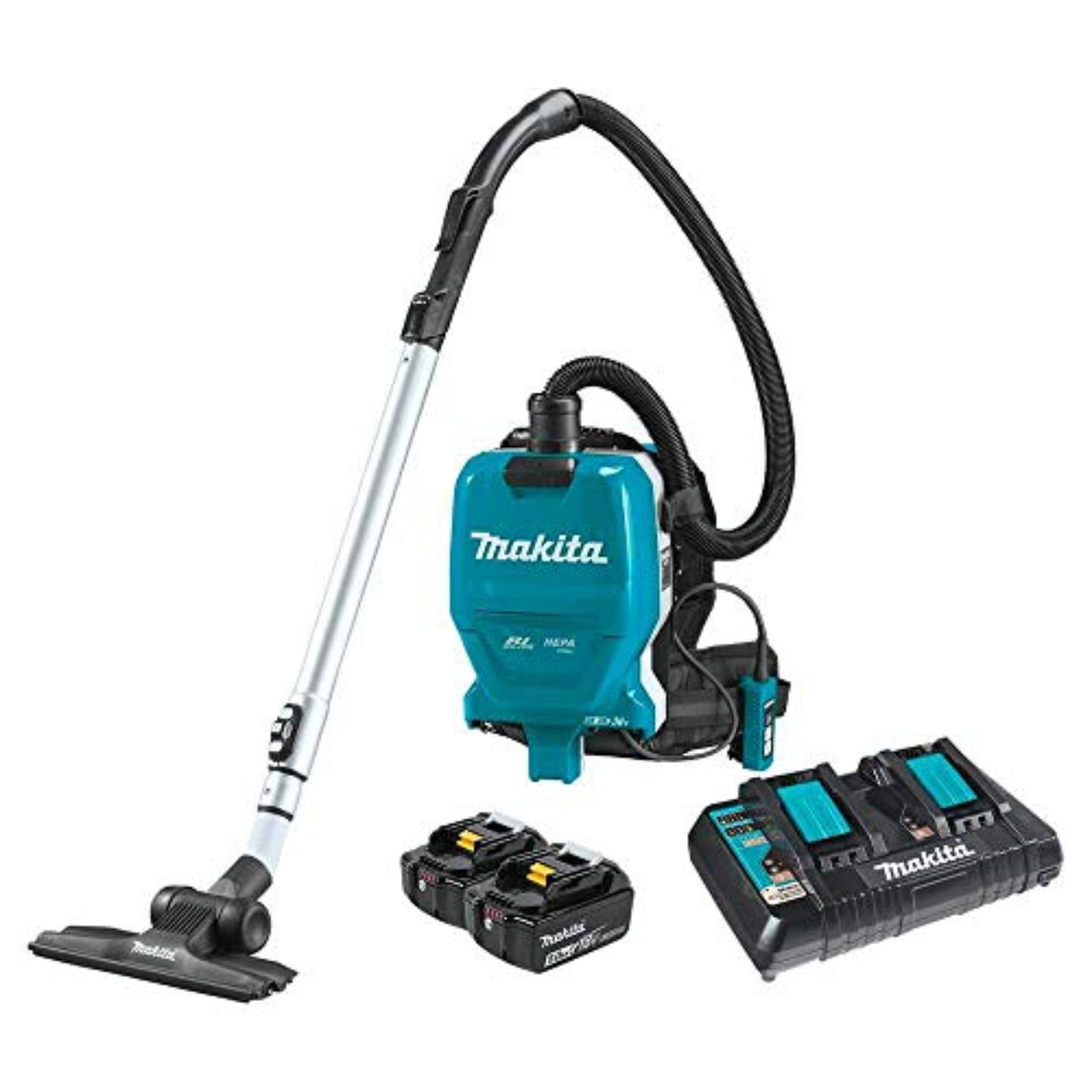 Makita 18V X2 LXT Lithium-Ion (36V) Brushless Cordless 1/2 Gallon HEPA Filter Backpack Dry Vacuum Kit - XCV09PT