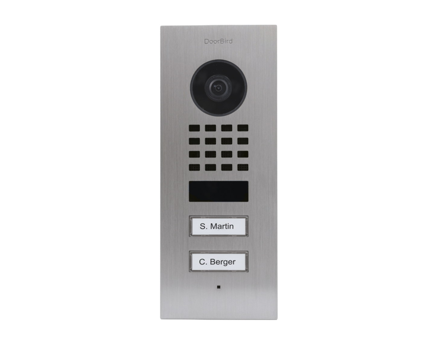 DoorBird D1102V Flush-Mount IP Video Door Station, 2 Call Button in Stainless Steel V2A - 423866805