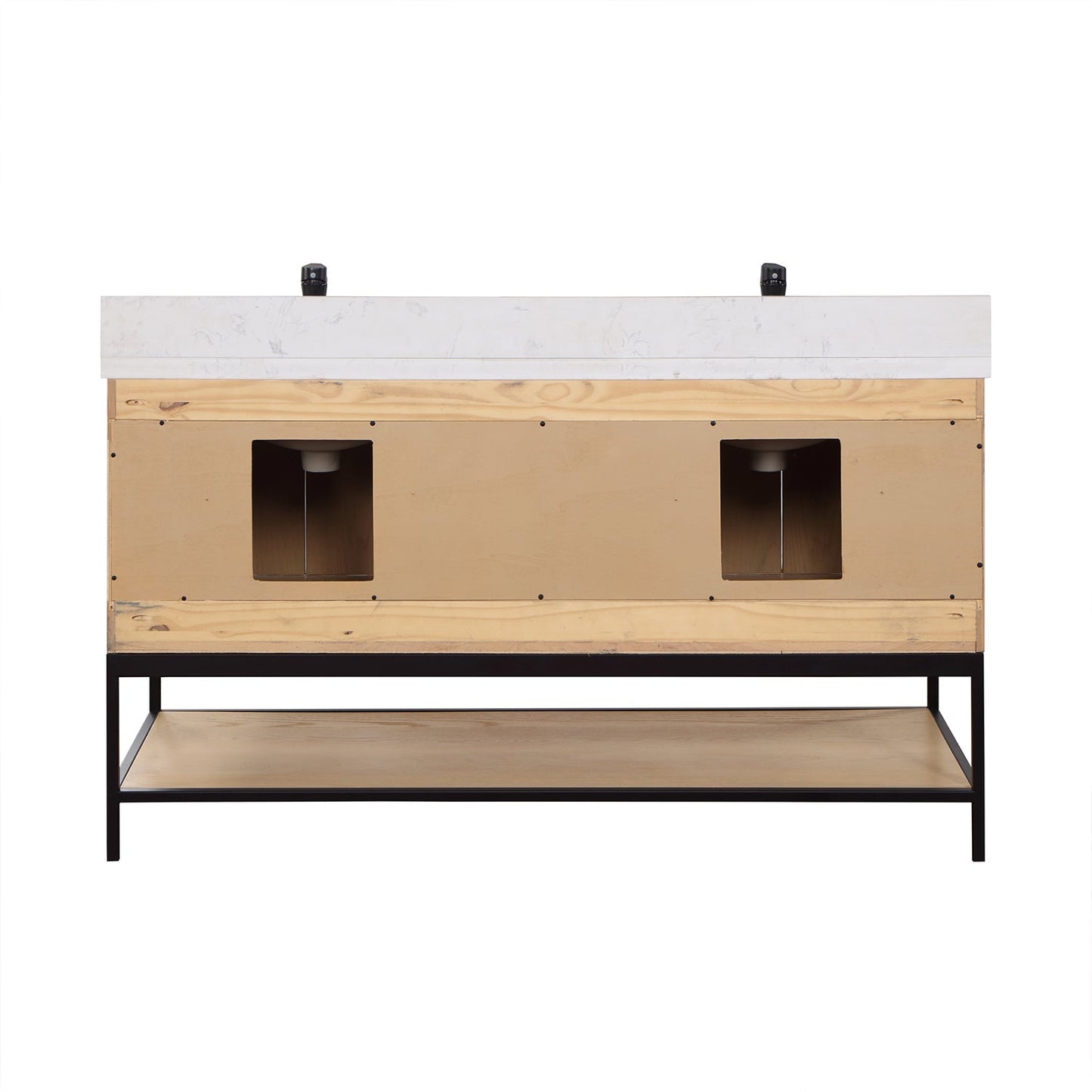 Altair Designs 60" double vanity with top - 546060-WO-GW-NM