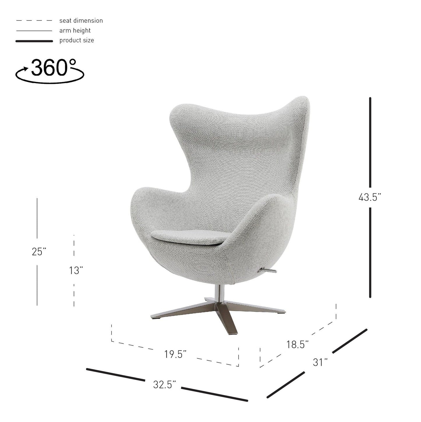 New Pacific Direct Max KD Fabric Swivel Rocker Chair - 6300063-410