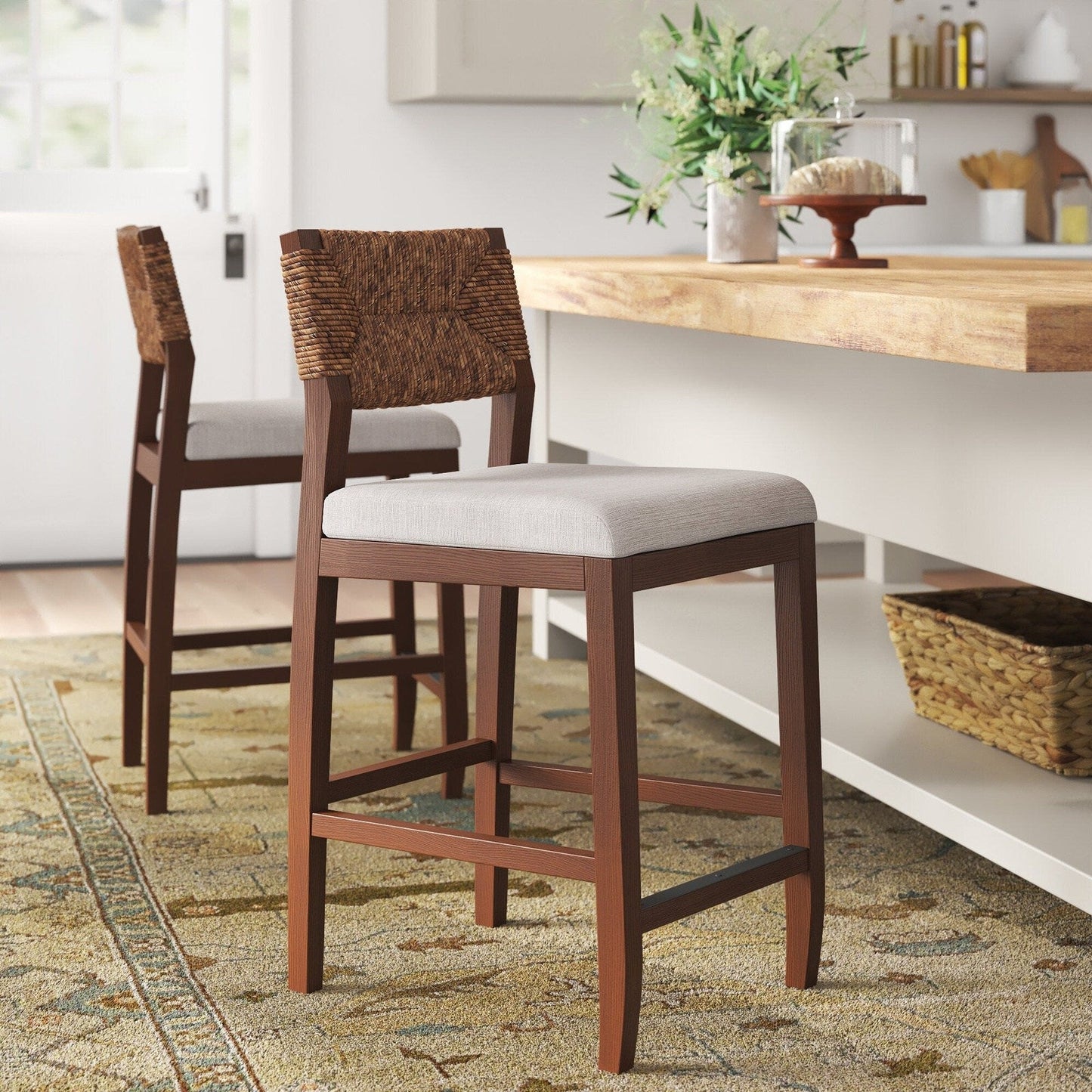 New Pacific Direct Lyon Abaca Counter Stool - 7400025