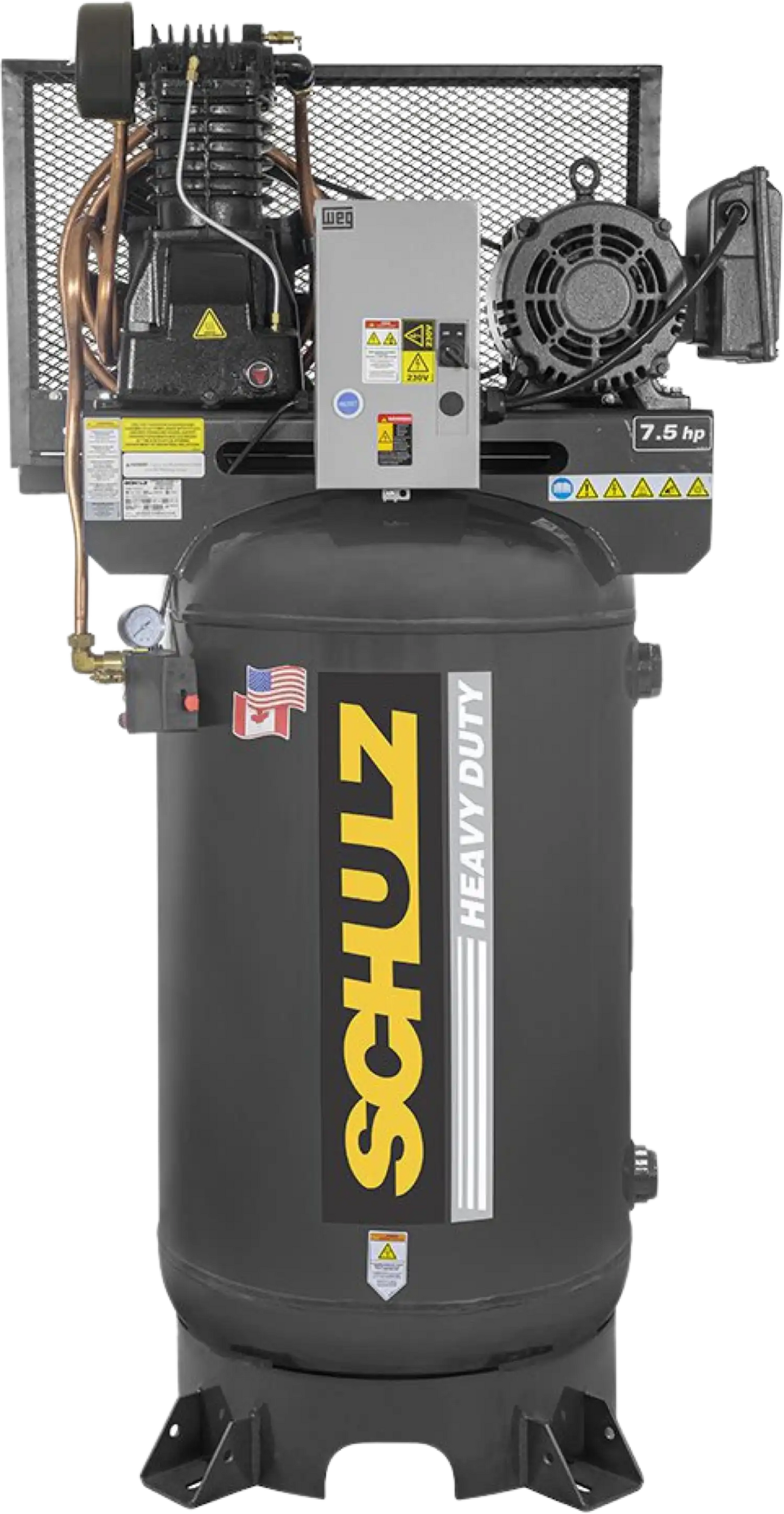 Schulz Premium Series Air Compressor 7.5 HP 80 gal. 2-Stage 230V 1-Phase Vertical - 932.9335-0P