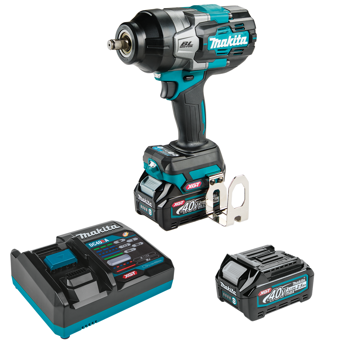 Makita 40V max XGT Brushless Cordless 4‑Speed High‑Torque 1/2" Sq. Drive Impact Wrench Kit w/ Friction Ring Anvil - GWT02D