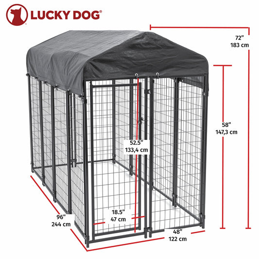 Lucky Dog Uptown Large Welded Kennel Heavy Duty Dog Cage - 166336