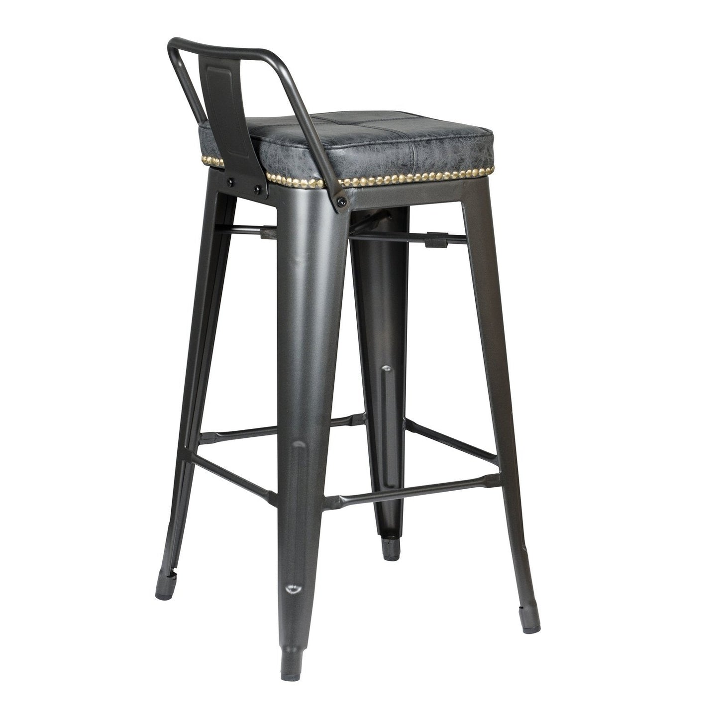 New Pacific Direct Metropolis PU Leather Low Back Counter Stool, (Set of 4) - 9300032-240