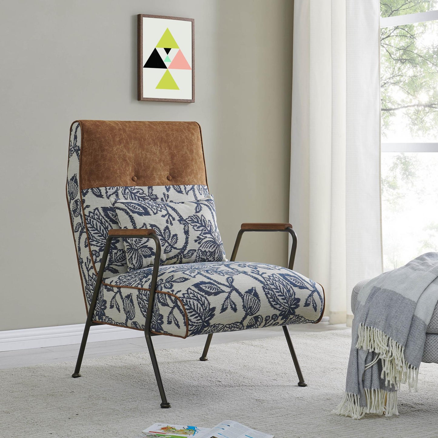 New Pacific Direct Kahlo Fabric Accent Chair - 9900065-5125