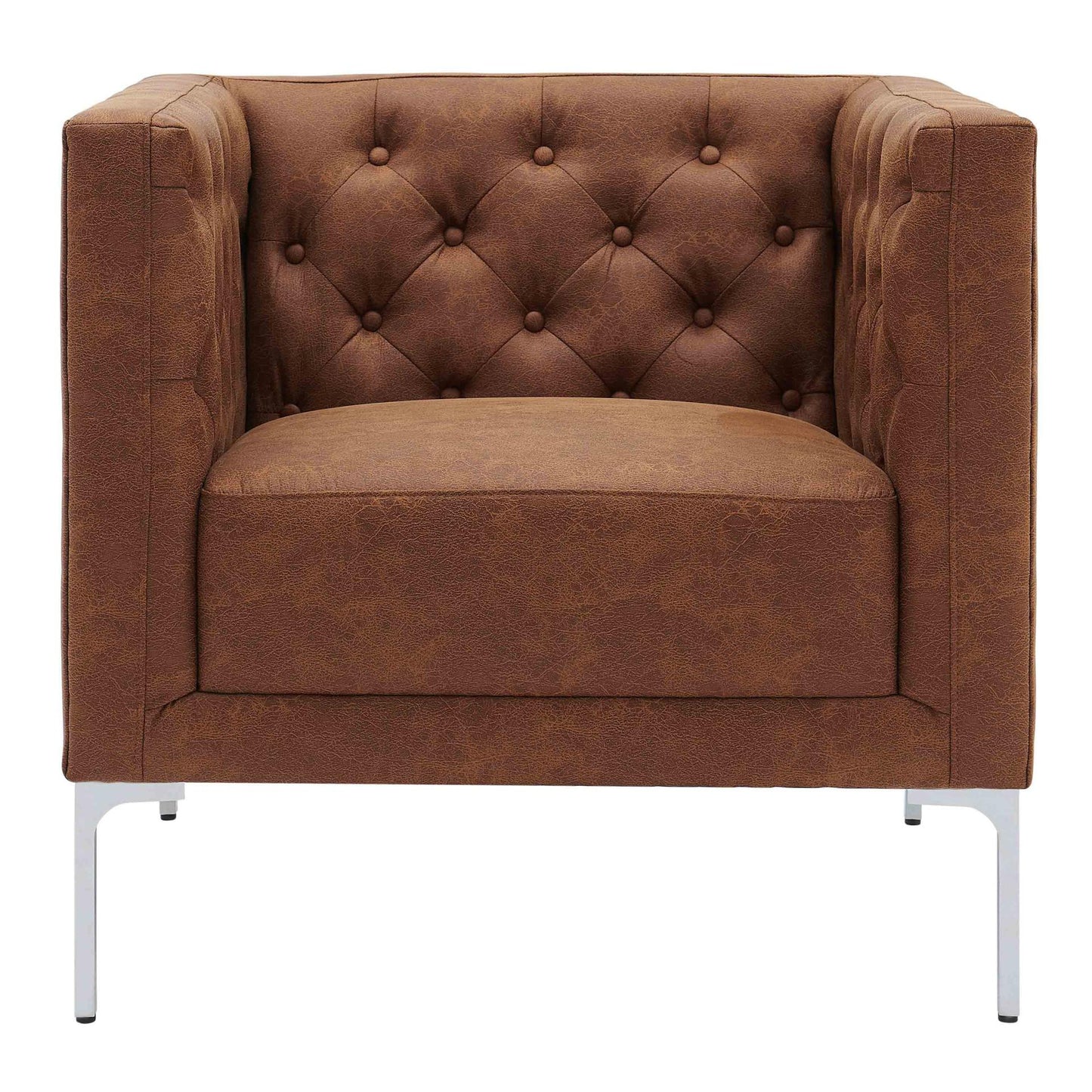 New Pacific Direct Johnson PU Leather Tufted Accent Chair - 9900072-413