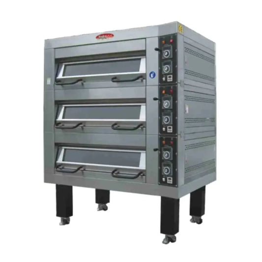 BakeMax 55" Four Deck Electric Oven, Accommodates (8) 18" X 26" Pans, 220/60/3 - BMDDD04
