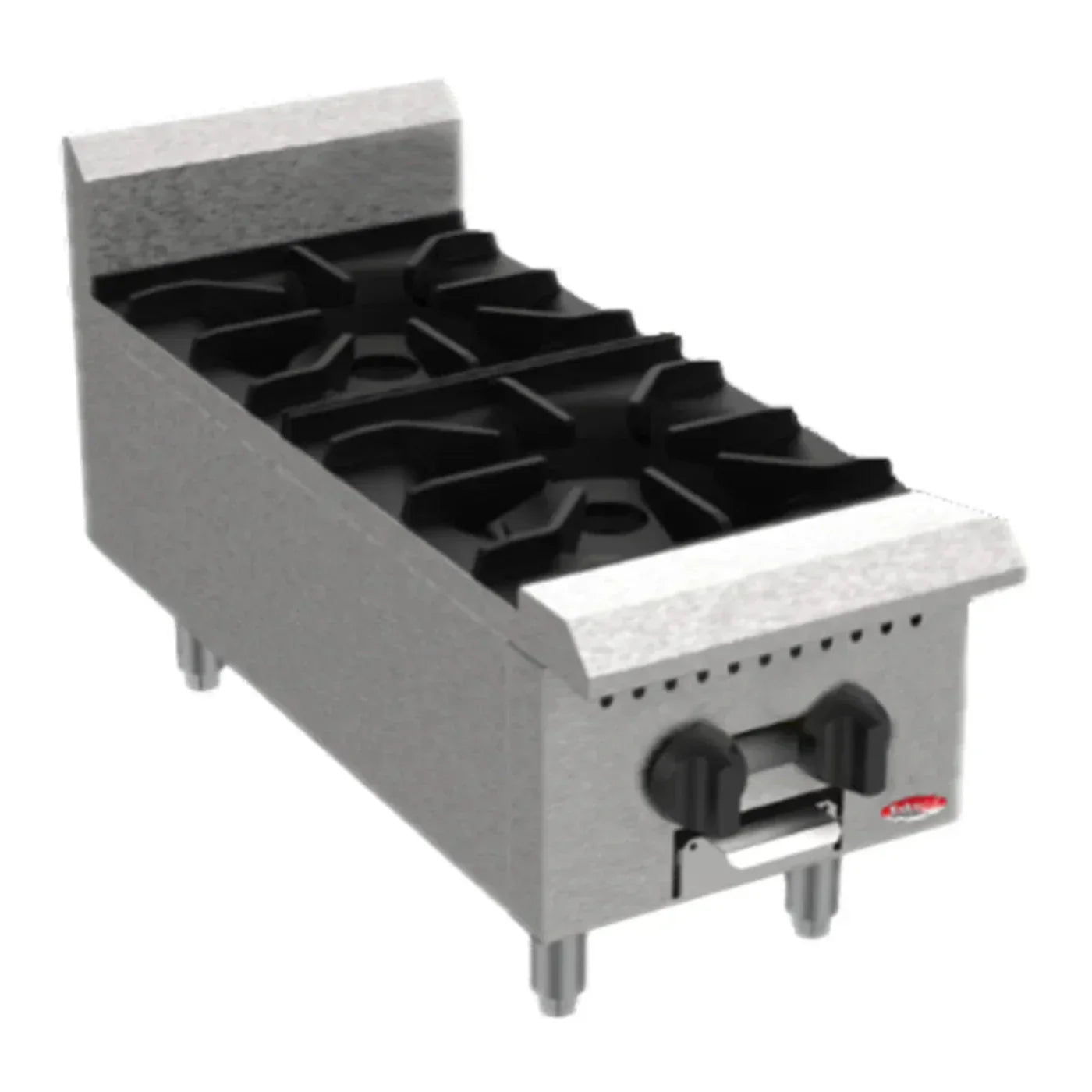 BakeMax 12" Natural Gas Countertop Hotplate w/ Manual Controls, 60,000 BTU - BAFA2M-12