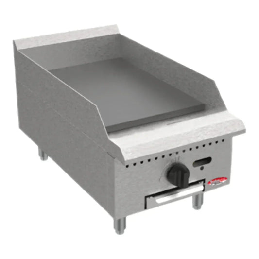 BakeMax 15" Countertop Heavy Duty Natural Gas Griddle w/ Manual Controls, 30,000 BTU - BACG15-1