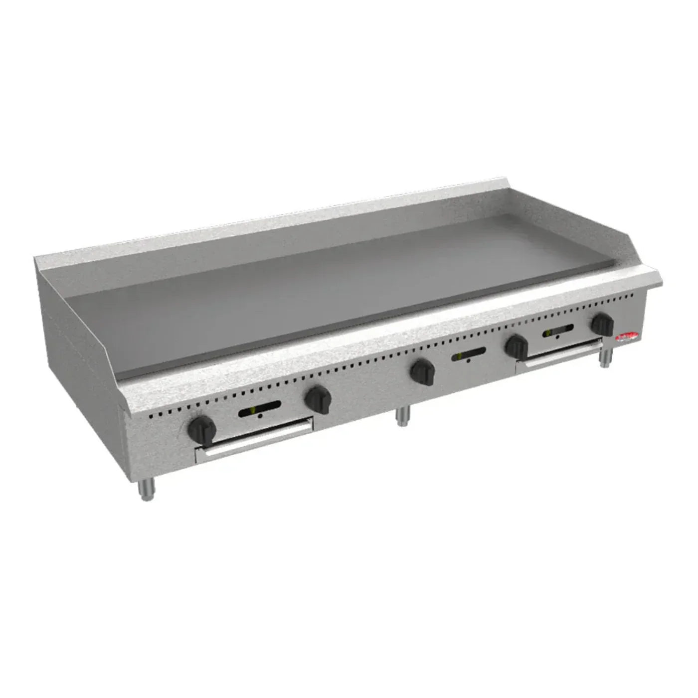 BakeMax 60" Countertop Heavy Duty Natural Gas Griddle w/ Manual Controls, 150,000 BTU - BACG60-5