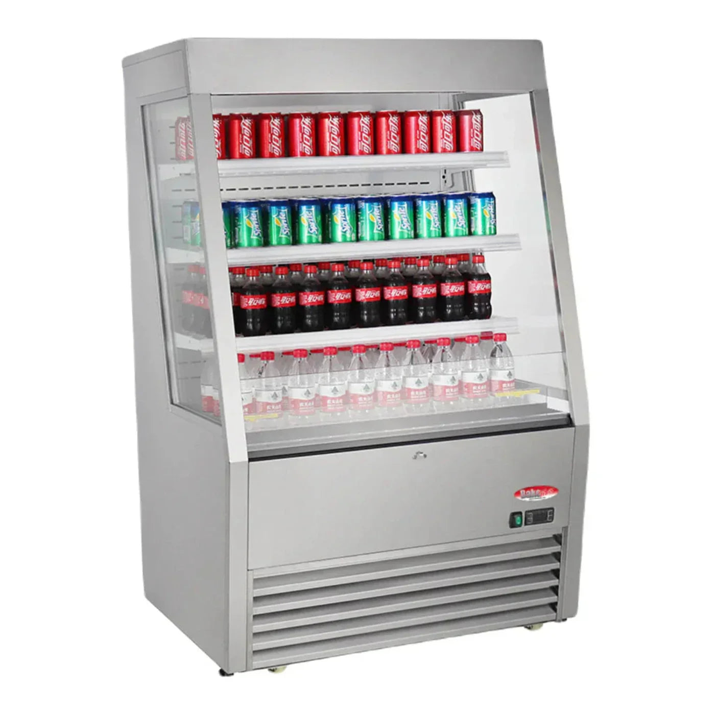 BakeMax 36" Grab & Go Refrigerated Floor Display Case, Stainless Steel - BMGGS36