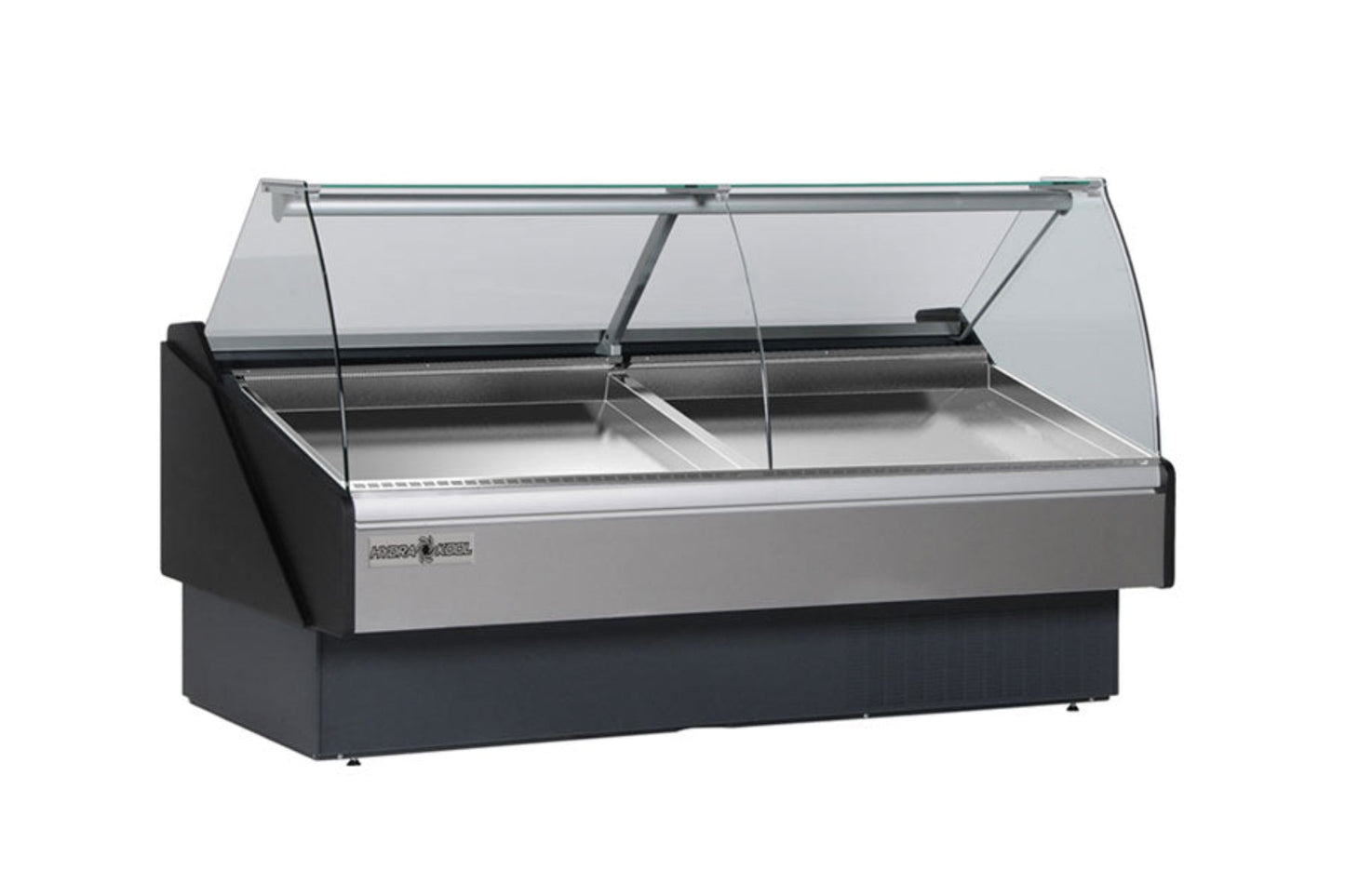 Hydra-Kool | 40" Wide Self Contained Curved Glass Seafood Display Case - KFM-SC-40-S