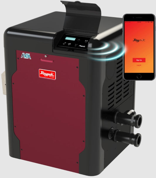 Raypak AVIA 264k Btu Digital Pool Heater - Copper - Natural Gas - WiFi Ready - 018032