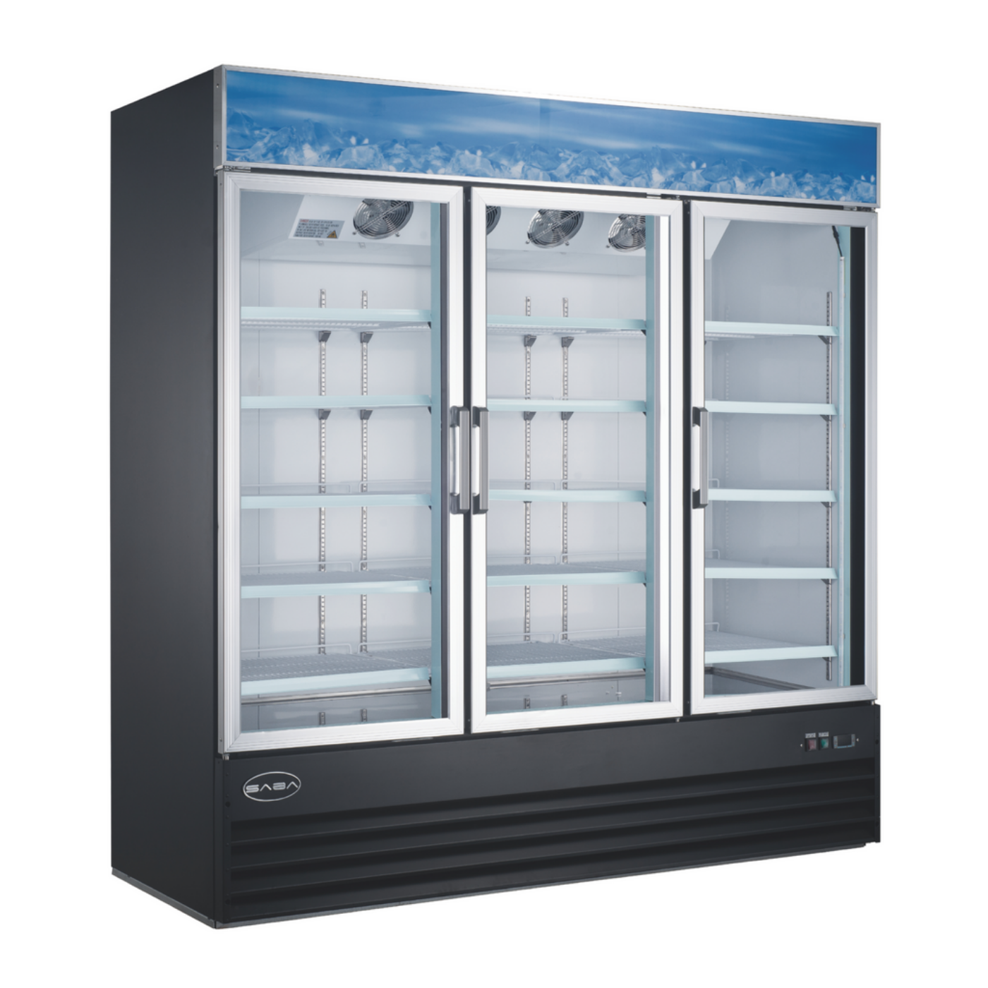 SABA Three Glass Door Commercial Merchandiser Cooler - SM-72R