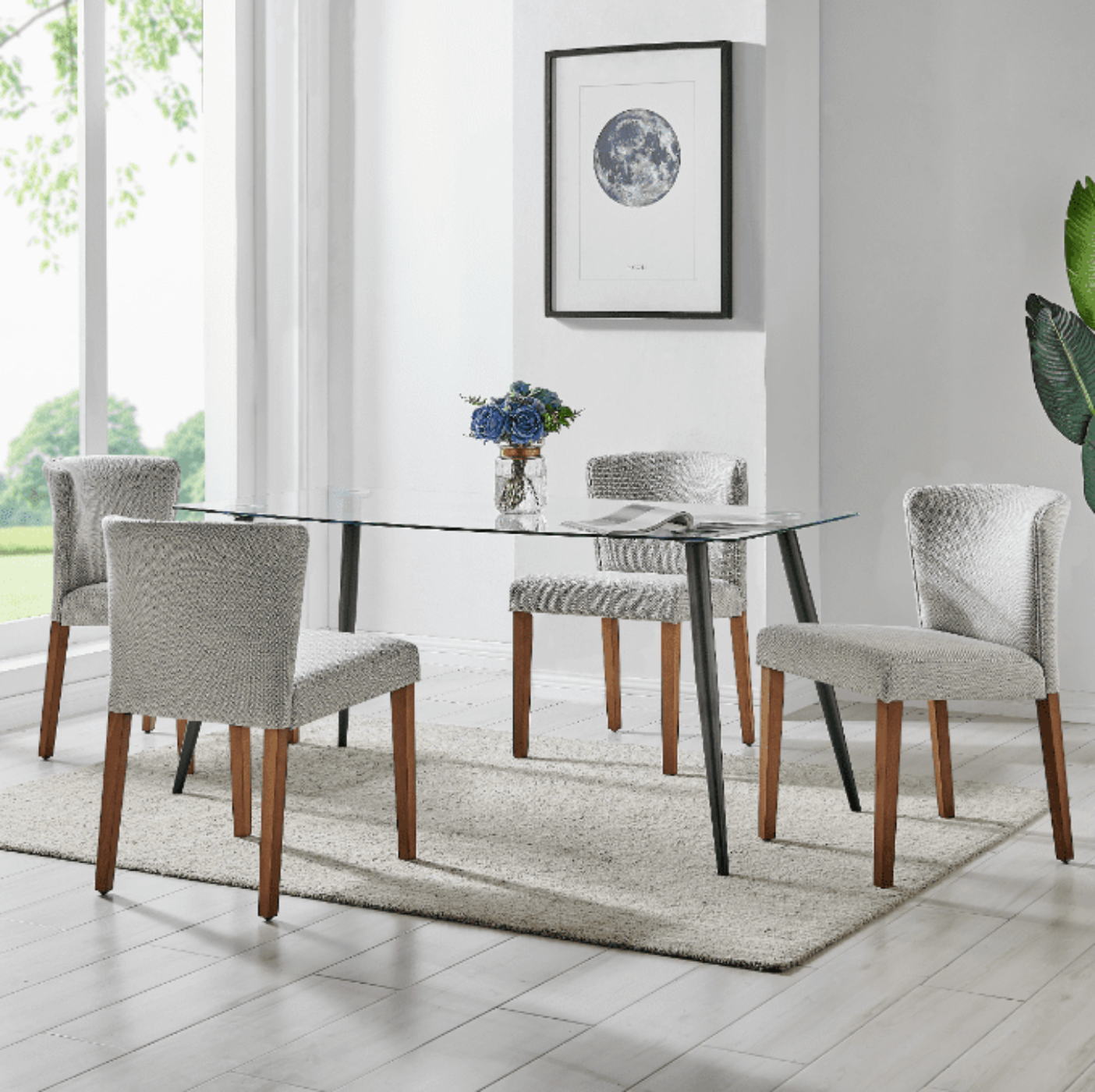 New Pacific Direct Albie KD Fabric Dining Side Chair, (Set of 2) - 3900076-410