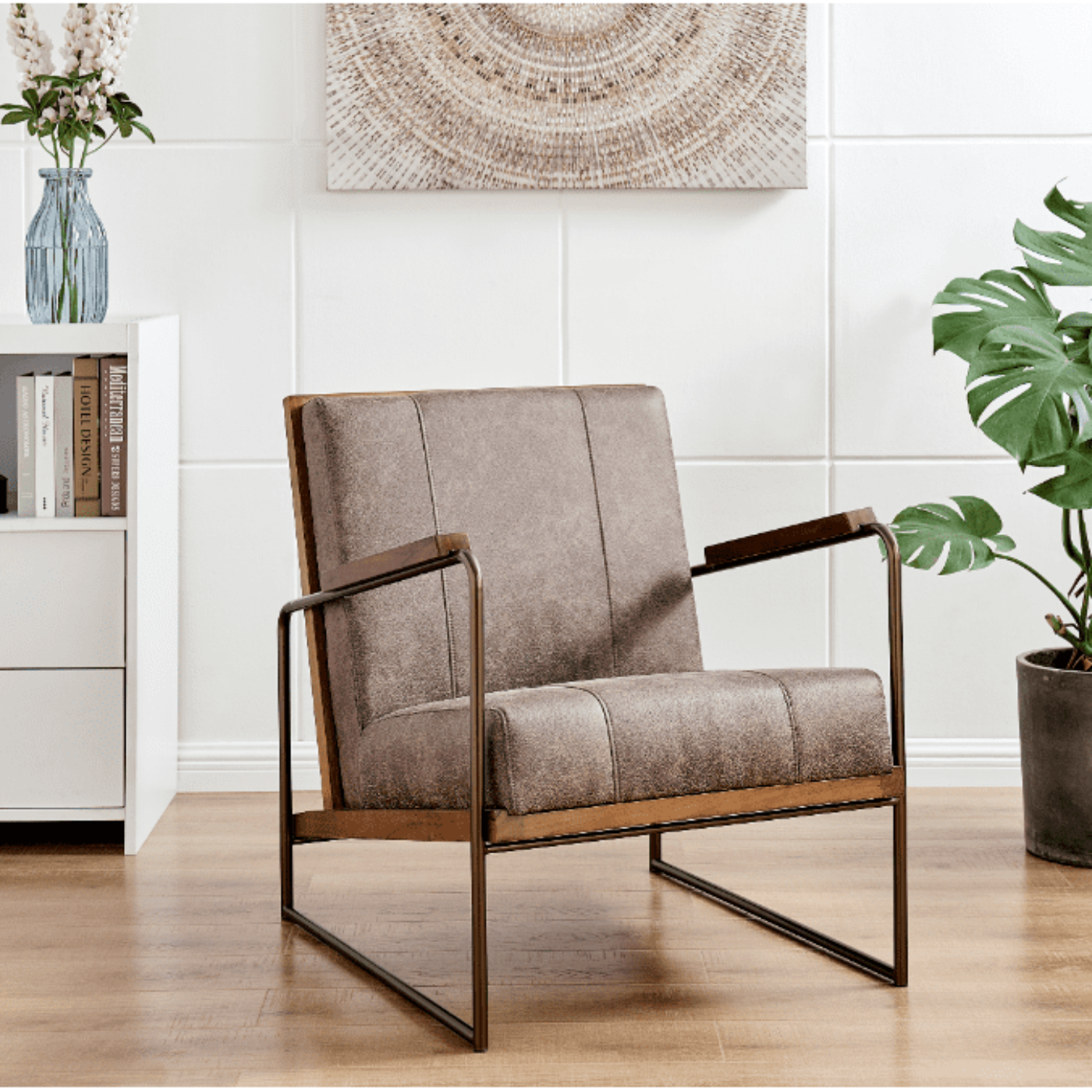 New Pacific Direct Damian Fabric Accent Chair - 9900021-277